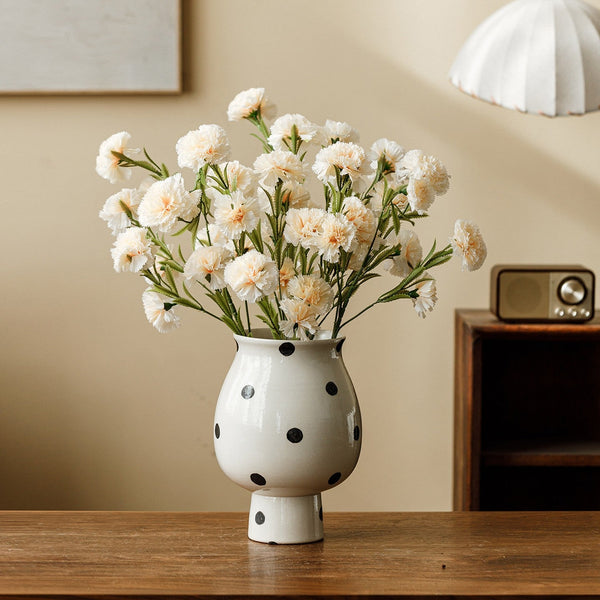 Ceramic Bud Vases, Small Flower Vases on Table, Handmade Water Holding Flower Vase, Modern Porcelain Flower Vases-ArtWorkCrafts.com