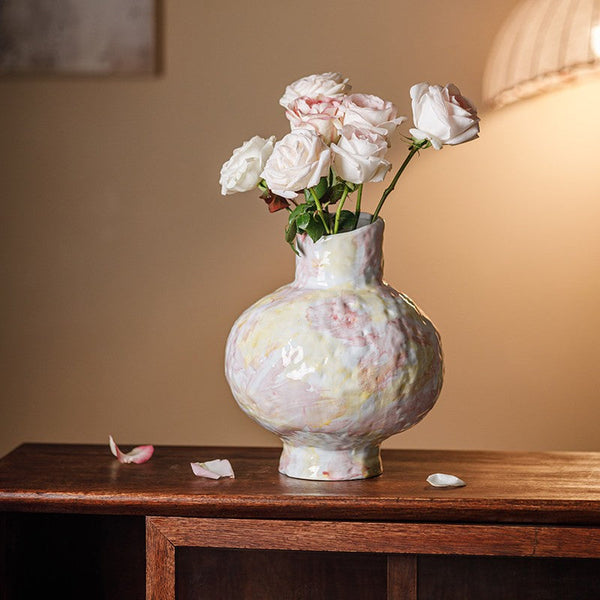 Handmade Water Holding Flower Vases, Modern Bouquet Flower Vases, Centerpiece on Dining Table, Large Flower Vase on Table, Pottery Flower Vases-ArtWorkCrafts.com