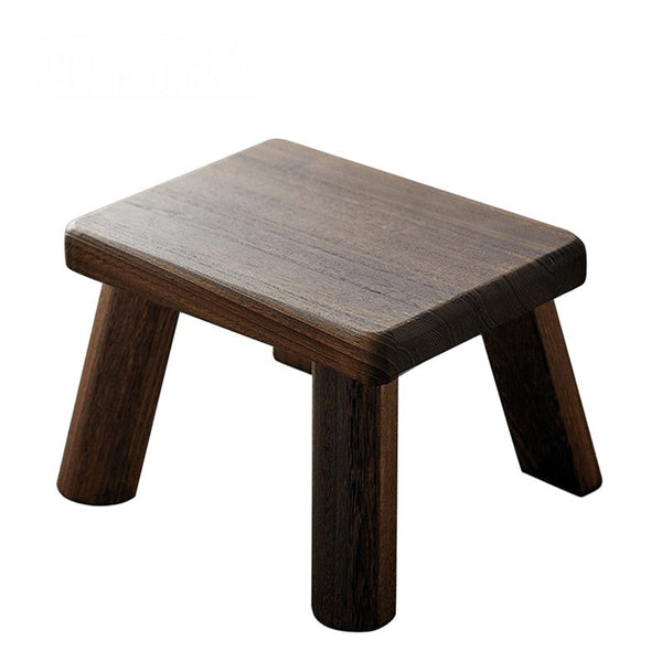 Dining Table Stool, Shoe-changing Stool, Solid Wood low Stool, Paulownia Wood Stool, Children's Wooden Stool, Sofa Stool-ArtWorkCrafts.com
