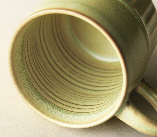 Elegant Porcelain Coffee Cups, Large Capacity Coffee Cup, Handmade Ceramic Coffee Mug, Large Pottery Coffee Cup, Large Tea Cup-ArtWorkCrafts.com