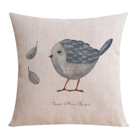 Simple Decorative Pillow Covers, Decorative Sofa Pillows for Children's Room, Love Birds Throw Pillows for Couch, Singing Birds Decorative Throw Pillows-ArtWorkCrafts.com