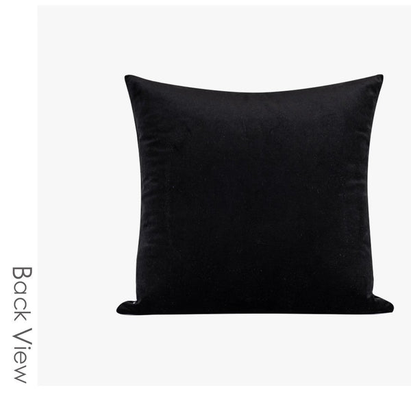 Abstract Contemporary Throw Pillow for Living Room, Black Decorative Throw Pillows for Couch, Large Modern Sofa Throw Pillows-ArtWorkCrafts.com