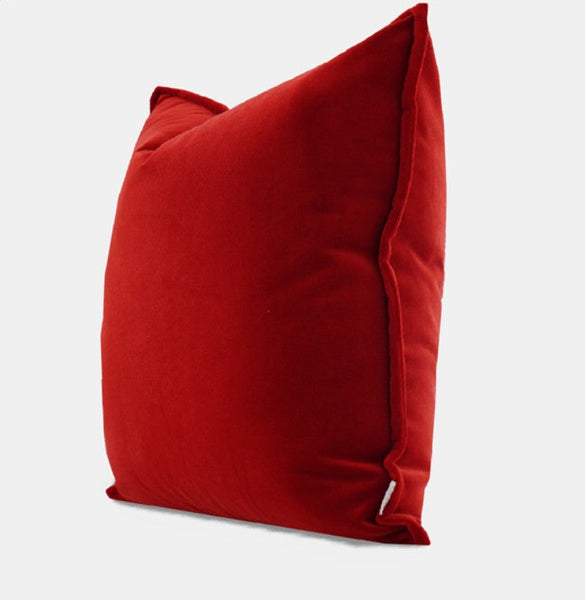 Decorative Pillow Covers, Large Modern Sofa Cushion, Modern Pillows for Couch, Red Decorative Throw Pillows for Living Room-ArtWorkCrafts.com