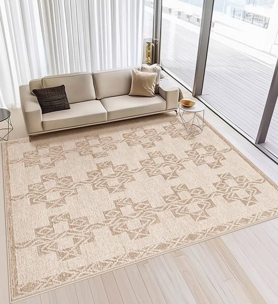 Abstract Modern Rug Ideas for Bedroom, Contemporary Area Rugs for Dining Room, Geometric Modern Rug Placement Ideas for Living Room-ArtWorkCrafts.com