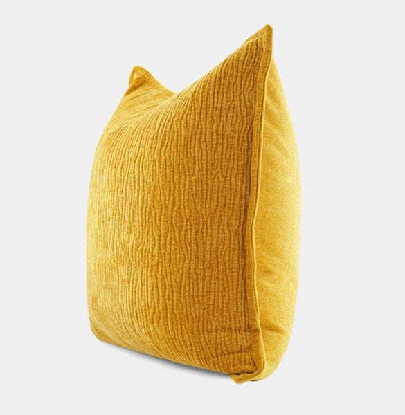 Contemporary Modern Pillows for Couch, Large Modern Sofa Cushion, Yellow Decorative Pillow Covers, Simple Decorative Throw Pillows for Living Room-ArtWorkCrafts.com