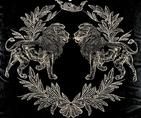 Modern Pillows for Couch, Embroidery Lion Decorative Pillow Covers, Decorative Throw Pillows for Living Room, Large Modern Sofa Pillows-ArtWorkCrafts.com