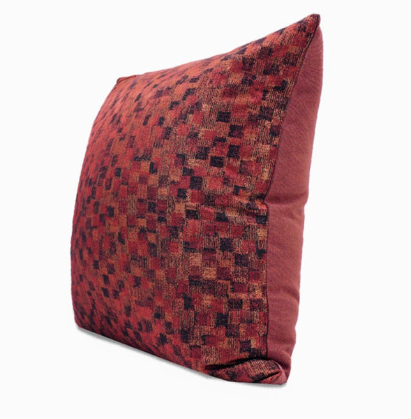 Large Modern Sofa Pillows, Red Decorative Throw Pillows for Couch, Large Decorative Throw Pillows, Contemporary Sofa Pillows for Interior Design-ArtWorkCrafts.com
