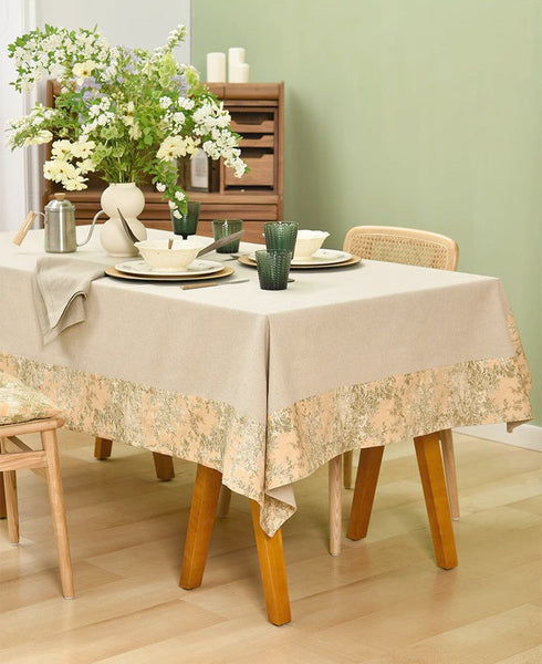 Modern Tablecloth for Kitchen, Cotton and Linen Rectangle Table Covers for Dining Room Table, Square Tablecloth for Coffee Table-ArtWorkCrafts.com