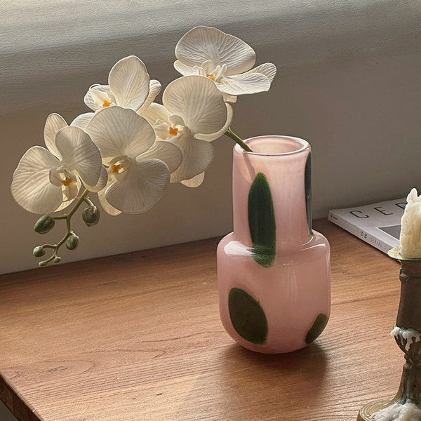 Handmade Glass Bud Vases, Flower Vases on Table, Vintage Small Glass Flower Vases, Water Holding Flower Vases