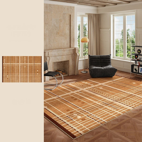 Large Contemporary Area Rugs for Dining Room, Modern Living Room Rug Ideas, Mid Century Modern Rugs for Bedroom-ArtWorkCrafts.com