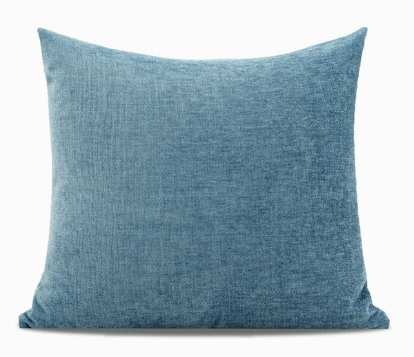 Abstract Blue Modern Sofa Pillows, Large Decorative Throw Pillows, Contemporary Square Modern Throw Pillows for Couch, Simple Throw Pillow for Interior Design-ArtWorkCrafts.com