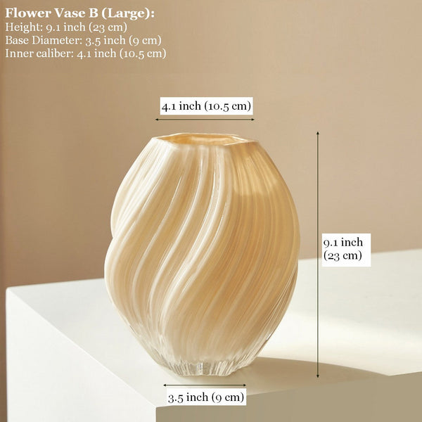 Mid Century Vases for Flowers, Modern Vases for Living Room, Handmade Contemporary Glass Vases, Unique Decorative Glass Vase, Centerpiece Vases on Table-ArtWorkCrafts.com