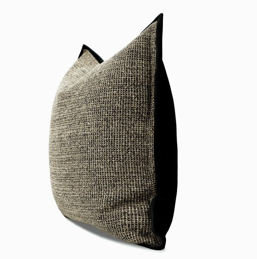 Large Grey Black Decorative Throw Pillows, Contemporary Square Modern Throw Pillows for Couch, Large Modern Sofa Pillows, Simple Throw Pillow for Interior Design-ArtWorkCrafts.com