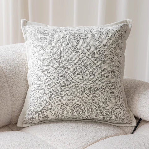 Modern Sofa Pillows, Decorative Throw Pillows for Couch, Embroider Flower Pillow Covers, Farmhouse Flower Decorative Pillows-ArtWorkCrafts.com