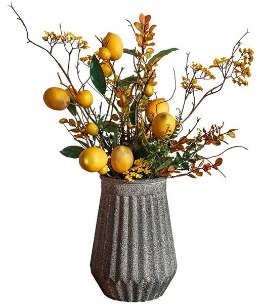 Lemon Branch, Fragrans stems, Fern leaf, Creative Flower Arrangement Ideas for Home Decoration, Unique Artificial Flowers, Simple Artificial Floral for Dining Room Table-ArtWorkCrafts.com