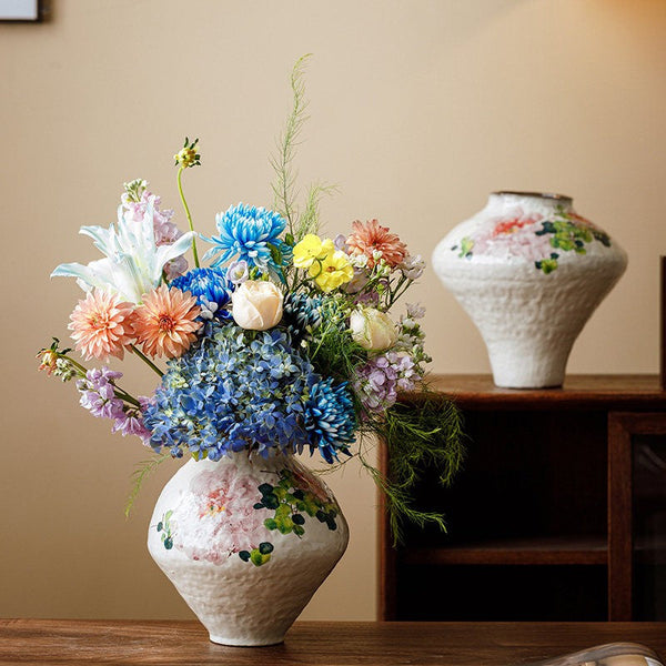 Flower Vases on Table, Handmade Water Holding Flower Vases, Centerpiece on Dining Table, Modern Porcelain Flower Vases, Ceramic Bouquet Vases-ArtWorkCrafts.com
