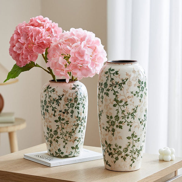 Ceramic Bouquet Vases, Porcelain Flower Vases, Rustic Flower Vases on Table, Dining Table Centerpiece, Handmade Water Holding Flower Vase-ArtWorkCrafts.com