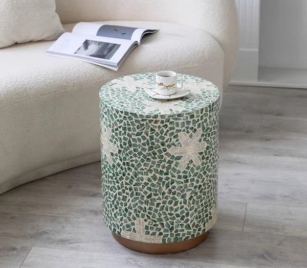 Modern Small Sofa Side Table, Unique Small End Table, Creative Coffee Table, Contemporary Round Side Table, Portable Casual Side Table-ArtWorkCrafts.com