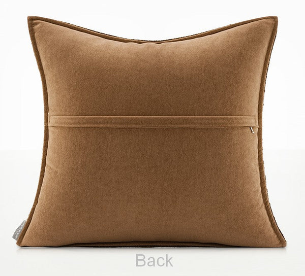 Large Brown Modern Throw Pillows for Couch, Contemporary Modern Sofa Pillows for Bedroom, Simple Decorative Throw Pillows, Large Throw Pillow for Interior Design-ArtWorkCrafts.com
