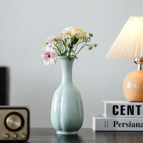 Ceramic Bud Vases, Handmade Water Holding Flower Vase, Small Flower Vases on Table, Rustic Porcelain Flower Vases-ArtWorkCrafts.com