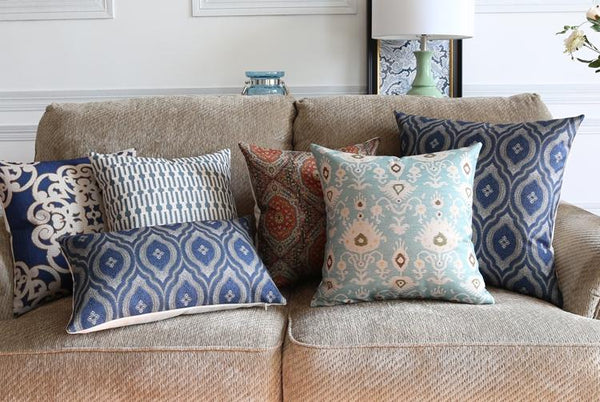 Geometric Pattern Throw Pillows, Modern Pillows for Couch, Decorative Throw Pillow, Sofa Pillows for Living Room-ArtWorkCrafts.com