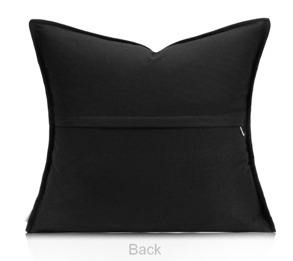 Decorative Pillows for Couch, Contemporary Throw Pillows for Living Room, Black and White Modern Sofa Pillows, Modern Square Pillows-ArtWorkCrafts.com