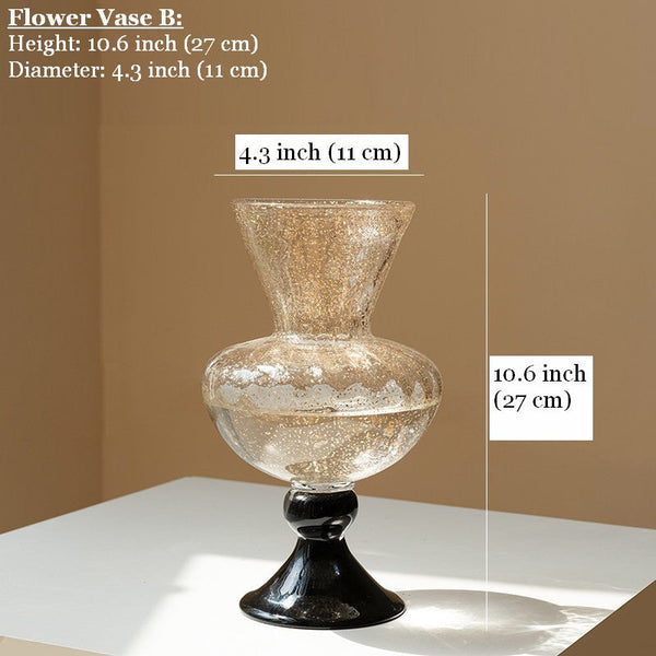 Contemporary Glass Vases, Mid Century Vases for Flowers, Handmade Modern Vases for Living Room, Unique Decorative Glass Vase, Centerpiece Vases on Table-ArtWorkCrafts.com