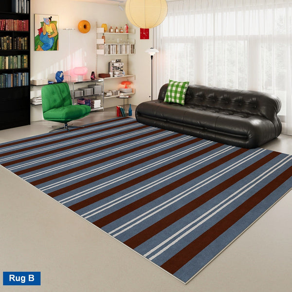 Modern Rugs under Coffee Table, Mid Century Contemporary Modern Rugs, Colorful Modern Rugs for Living Room, Dining Room Geometric Modern Rugs-ArtWorkCrafts.com