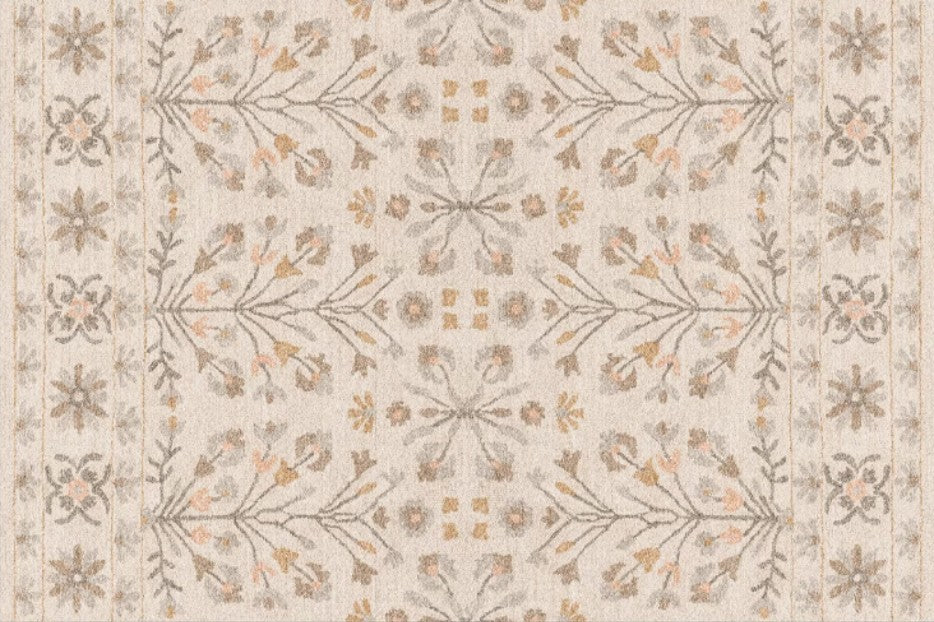 Modern Rugs for Living Room, Flower Pattern Modern Rugs for Farmhouse, Bedroom Modern Rugs, Modern Rugs for Dining Room-ArtWorkCrafts.com