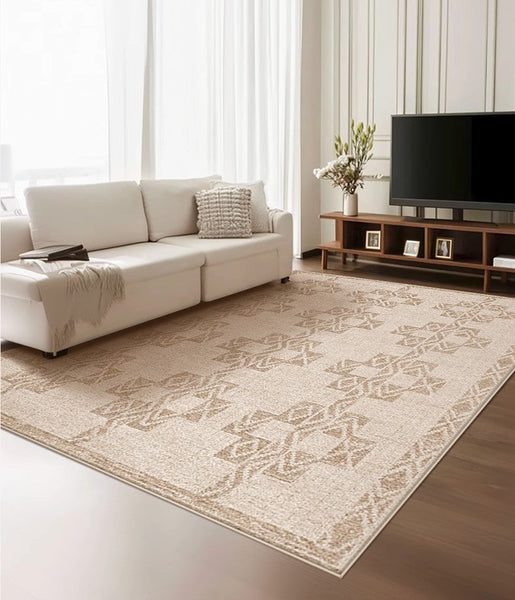 Abstract Modern Rug Ideas for Bedroom, Contemporary Area Rugs for Dining Room, Geometric Modern Rug Placement Ideas for Living Room-ArtWorkCrafts.com