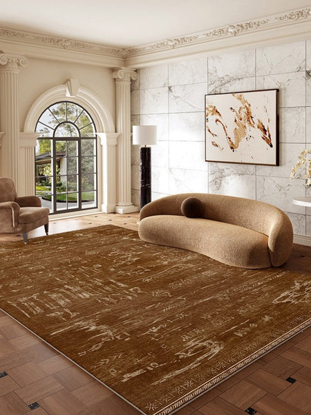 Mid Century Modern Rugs for Living Room, Geometric Contemporary Rugs, Abstract Contemporary Modern Rugs for Dining Room-ArtWorkCrafts.com