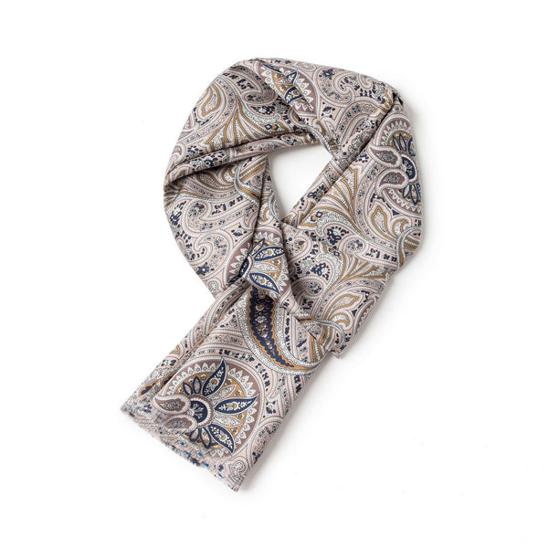 Silk Scarf For Suit, British Style Long Scarf, Business Silk Scarf Men, Luxury Silk Neck Scarf, Mens Spring Autumn Scarf, Formal Wear Silk Scarf, Silk Ascot For Men, Lightweight Silk Scarf Men-ArtWorkCrafts.com