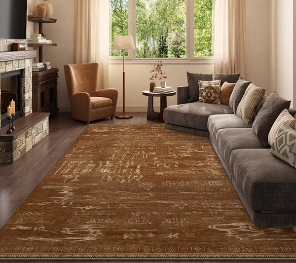 Mid Century Modern Rugs for Living Room, Geometric Contemporary Rugs, Abstract Contemporary Modern Rugs for Dining Room-ArtWorkCrafts.com