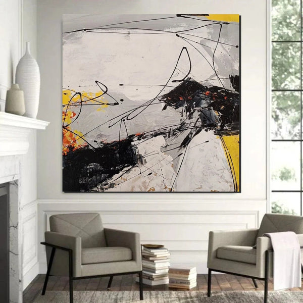 Extra Large Abstract Paintings on Canvas, Hand Painted Abstract Painting, Bedroom Wall Art Ideas, Simple Painting Ideas for Bedroom-ArtWorkCrafts.com