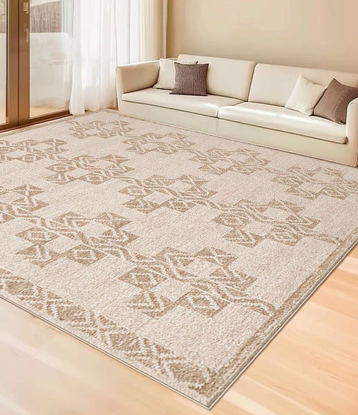Abstract Modern Rug Ideas for Bedroom, Contemporary Area Rugs for Dining Room, Geometric Modern Rug Placement Ideas for Living Room-ArtWorkCrafts.com