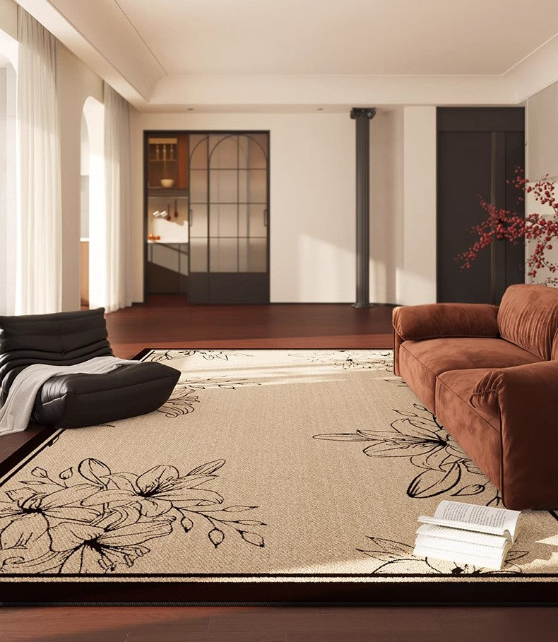Geometric Contemporary Rugs Next to Bed, Modern Rugs for Dining Room, Contemporary Modern Rugs, Mid Century Area Rugs for Living Room-ArtWorkCrafts.com