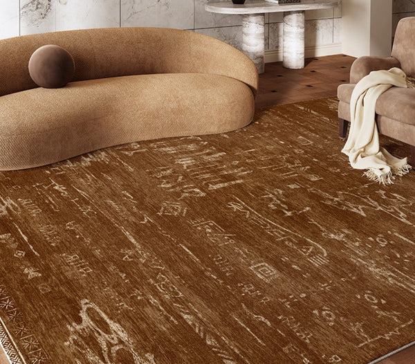 Mid Century Modern Rugs for Living Room, Geometric Contemporary Rugs, Abstract Contemporary Modern Rugs for Dining Room-ArtWorkCrafts.com