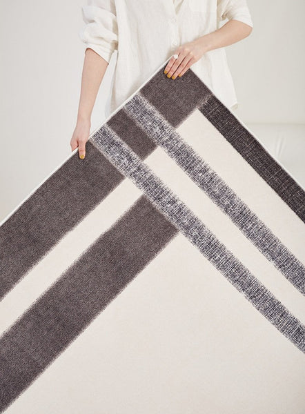 Geometric Contemporary Modern Rugs Next to Bed, Modern Carpets for Office, Abstract Area Rugs for Living Room, Modern Soft Rugs under Dining Room Table-ArtWorkCrafts.com