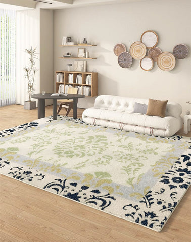 Entryway Modern Runner Rugs, Soft Contemporary Area Rugs Next to Bed, Abstract Area Rugs for Living Room, Modern Rugs for Dining Room-ArtWorkCrafts.com