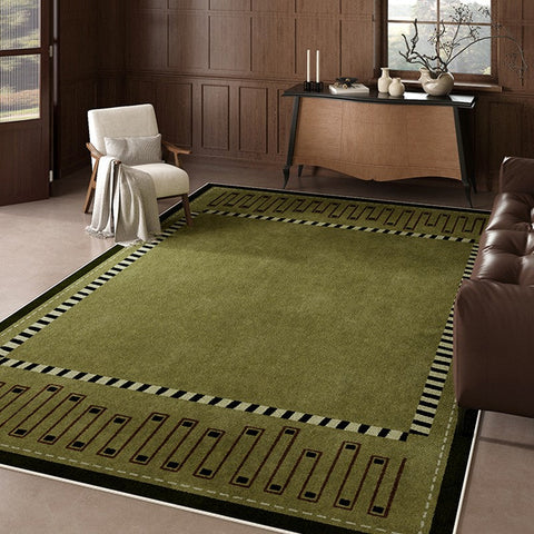 Large Modern Rugs in Living Room, Green Contemporary Rugs for Bedroom, Mid Century Modern Rugs under Sofa, Dining Room Floor Carpets