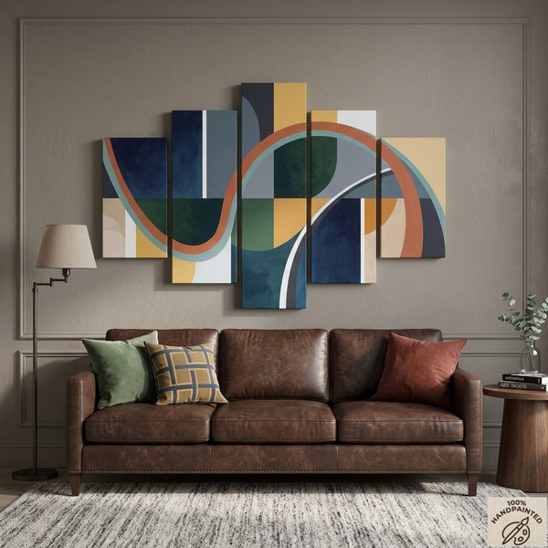Modern Canvas Artwork for Living Room, Original Abstract Paintings, Large Abstract Wall Art Paintings-ArtWorkCrafts.com