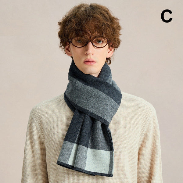 Men's Winter Soft Wool Scarves, Men's Wool Scarf Winter, Formal Men Scarf Styles, Casual Scarf for Men, Men's Winter Scarf, Business Wool Scarf for Gentleman