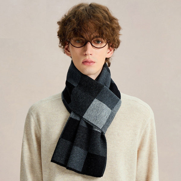 Soft Wool Scarf for Men, Wool Scarf for Gentleman, Men's Winter Scarf, Business Formal Men Scarf Styles, Casual Fashion Scarf for Men, Men's Wool Scarf Winter