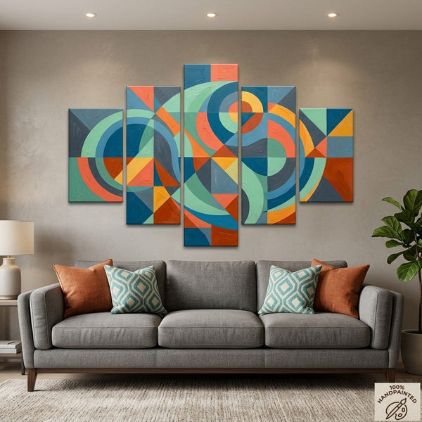 Dining Room Modern Canvas Artwork, Original Abstract Paintings, Extra Large Abstract Wall Art Paintings-ArtWorkCrafts.com