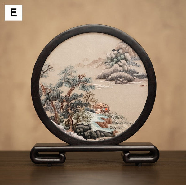 Traditional Chinese Suzhou Embroidery Ornament, Premium Souvenir, Exclusive Business Present Panda Embroidered Decor, Unique Birthday Gift-ArtWorkCrafts.com