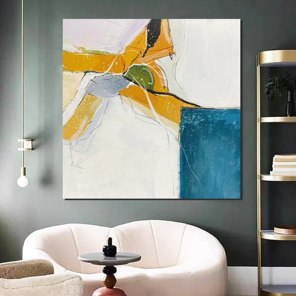 Bedroom Wall Art Paintings, Contemporary Wall Art Paintings, Acrylic Paintings for Living Room, Large Simple Modern Art, Abstract Acrylic Painting-ArtWorkCrafts.com