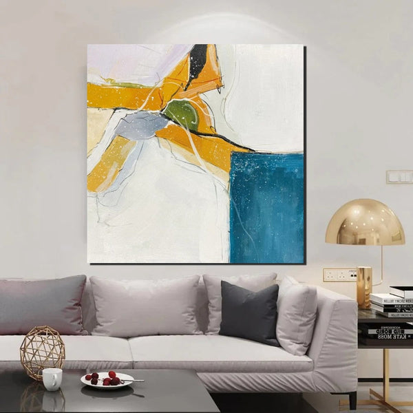Bedroom Wall Art Paintings, Contemporary Wall Art Paintings, Acrylic Paintings for Living Room, Large Simple Modern Art, Abstract Acrylic Painting-ArtWorkCrafts.com