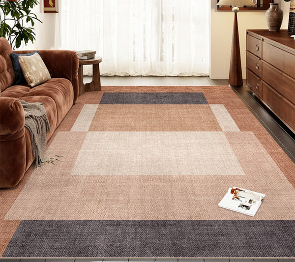 Extra Large Modern Rugs under Dining Room Table, Mid Century Contemporary Modern Rugs, Abstract Modern Rugs for Living Room, Contemporary Geometric Carpets-ArtWorkCrafts.com