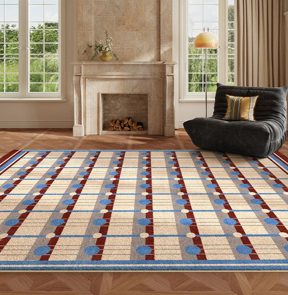 Modern Living Room Rug Ideas, Mid Century Modern Rugs for Bedroom, Large Contemporary Area Rugs for Dining Room-ArtWorkCrafts.com