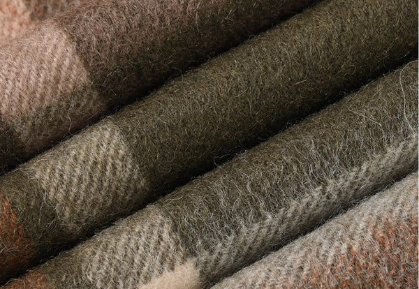 Warm Winter Scarf, Cold Weather Scarf, Soft Cashmere Scarf for Women, Checked Scarf Winter Wool Scarf, Elegant Wool Scarves, Holiday Scarf, Fashion Scarf, Christmas Gifts for Her-ArtWorkCrafts.com